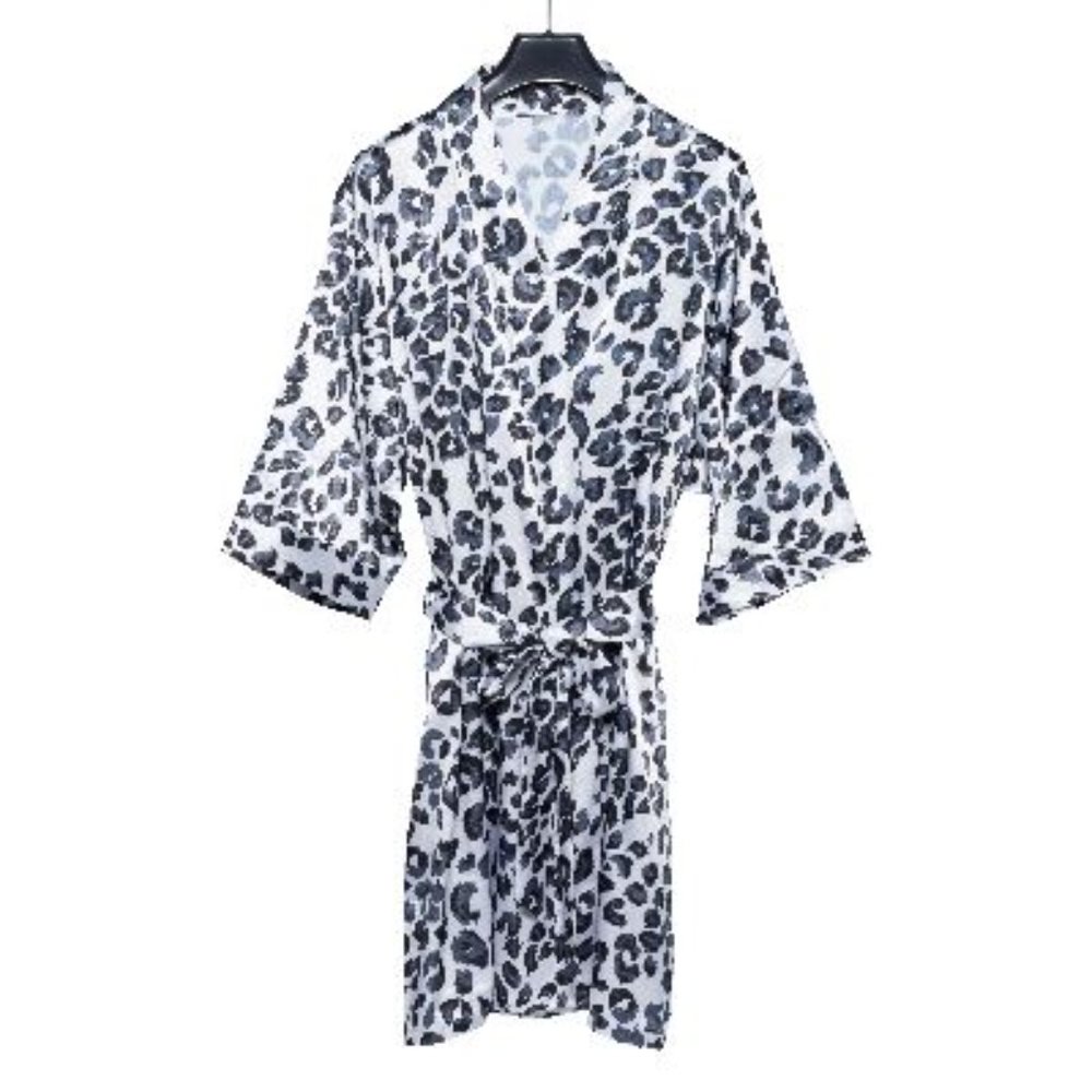 HALLMART COLLECTIBLES  Satin Robe  Leopard Print